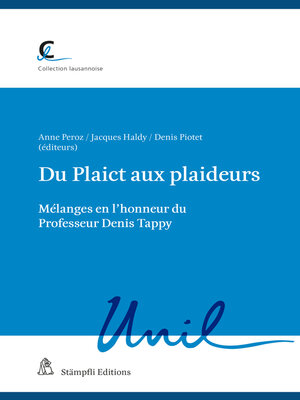 cover image of Du Plaict aux plaideurs